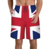 Summer Men's United Kingdom Flag Beach Pants Shorts Surfing M-2XL Polyester Swimwear Running 1