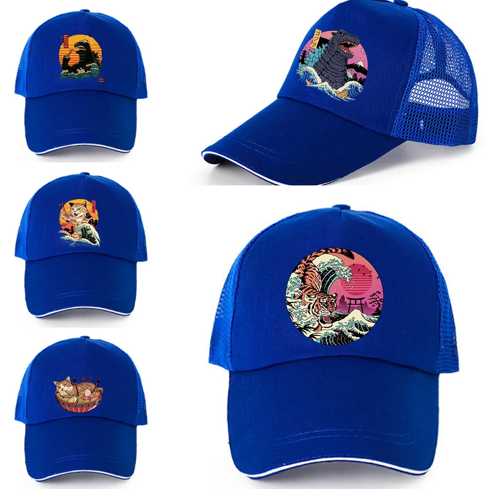 

Outdoor Golf Fishing Hats for Men Quick Dry Snapback Cap Sushi Pattern Women Adjustable Baseball Caps Breathable Sport Sun Hat