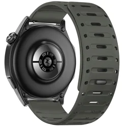 Premium 22mm Silicone Magnetic Watch Strap - Versatile Design - 22mm Universal (Dark green)