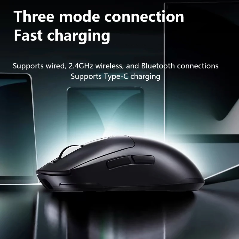 Inphic IN6 SE PAW3311 Lightweight Wired Wireless Bluetooth Mouse Ergonomic Macro Gaming Mouse for Desktop and Laptop Computers