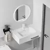 Wall-mounted stainless steel towel rack Ceramic washbasin hand dish Suitable for various scenes of the balcony or bathroom 5