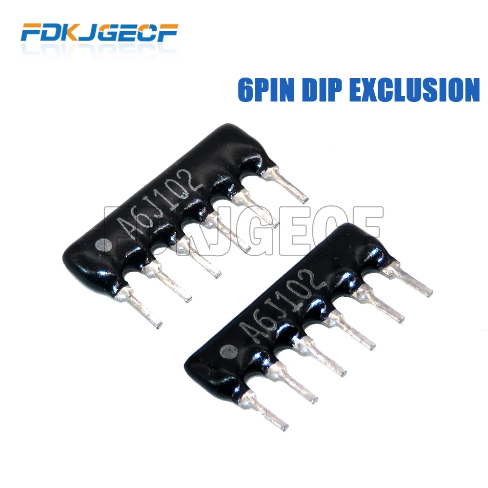 

20pcs DIP exclusion Network Resistor array 6pin 220 330 470 510 560 1K 1.5K 2K 2.2K 3K 3.3K 4.7K 5.1K 10K 20K 47K 100K 470K ohm