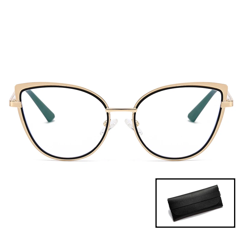 Anti-Blue Glasses Cat Eye Retro-Light Mirror Fashion Cross-Border All Match Spring Hinge Frames Glasses