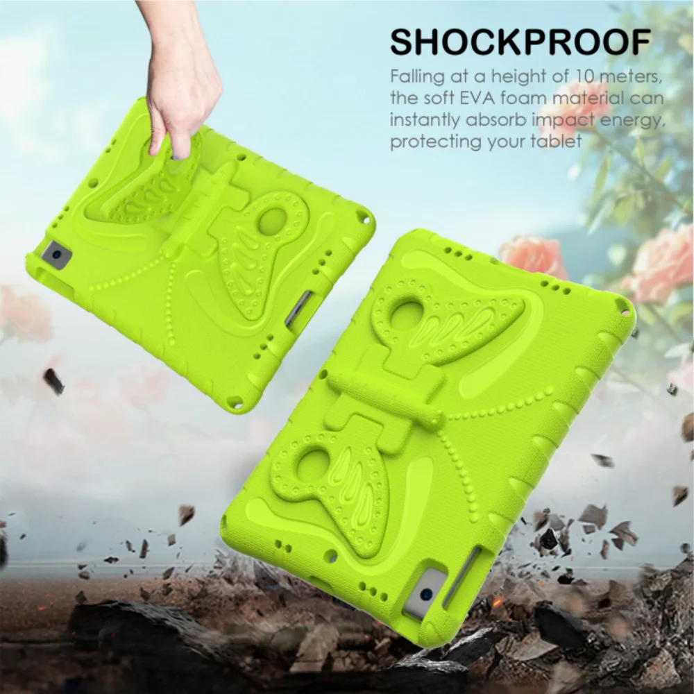 Children's 3D Butterfly Shockproof iPad Case with Stand - EVA Cute Cartoon Cover