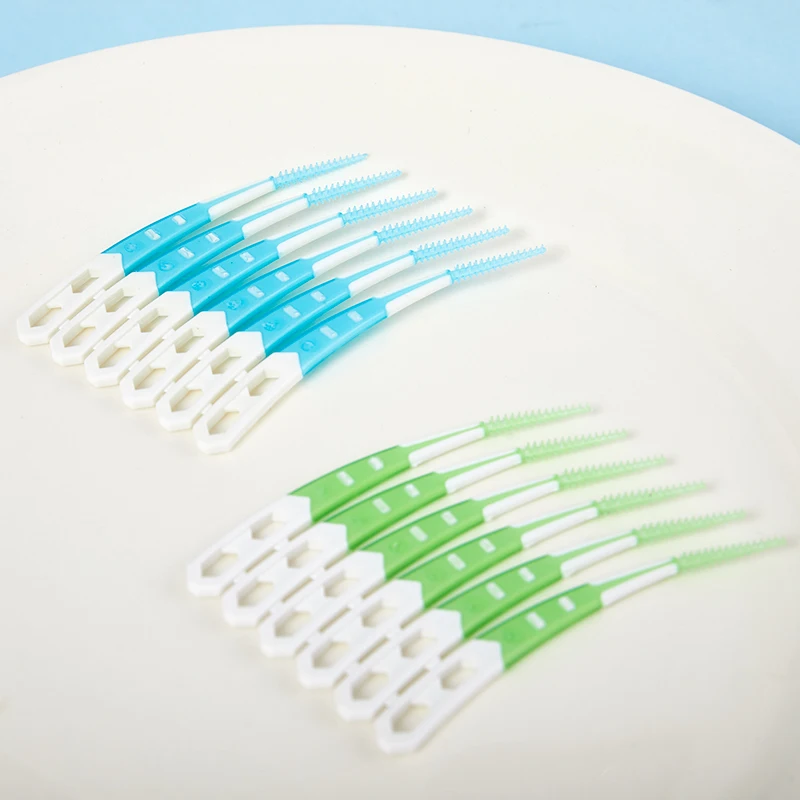 1 Box Interdental Silicone Brushes Teeth Stick Tooth Picks Dental Cleaning Brush Teeth Care Dental floss