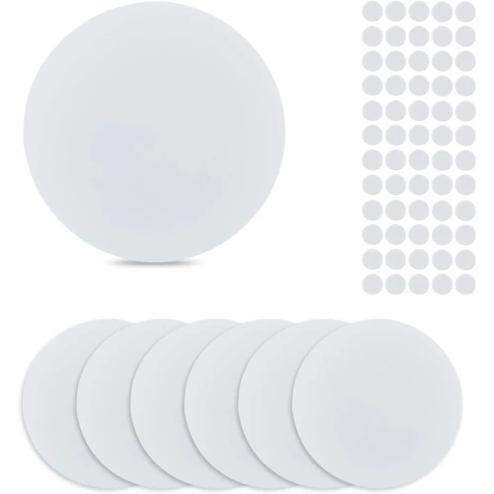 8-Pack PVC Wall Hole Cover Sheets with 60 Stickers - Dustproof and Durable