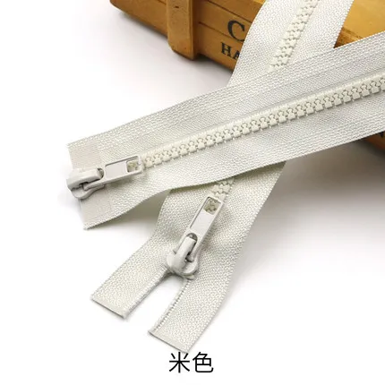 Heavy-Duty Resin Double Slider Zipper for Sewing Projects, Sleeping Bags & Garments (50cm to 200cm)
