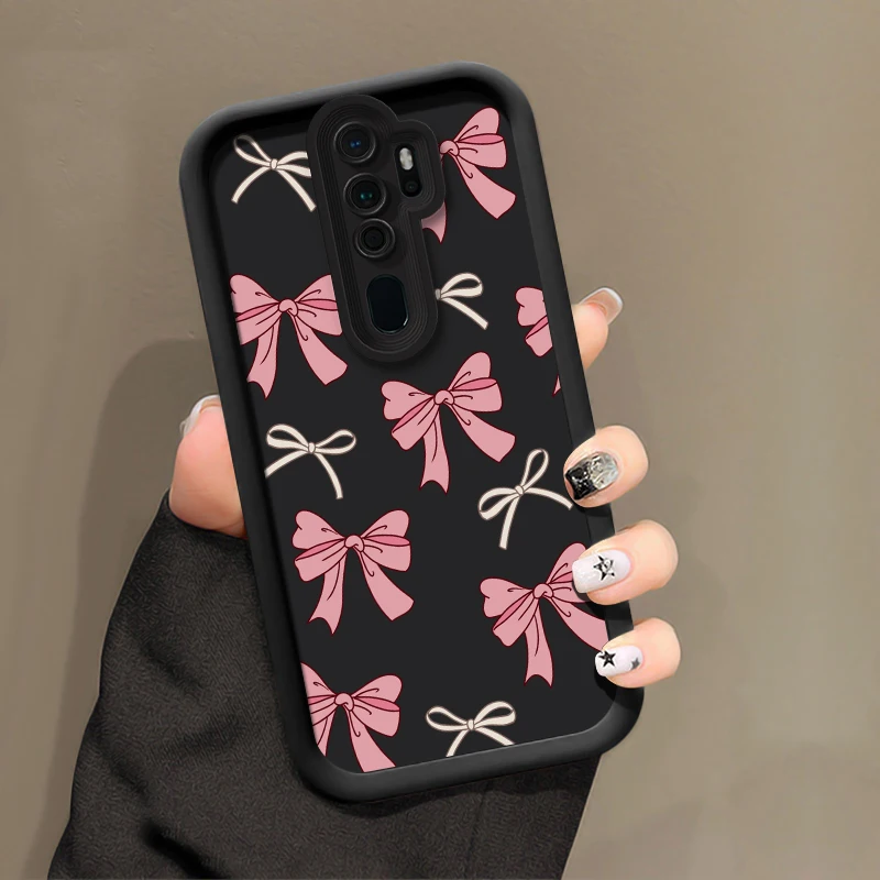 Cute Pink Bow Knot Shockproof Soft Silicone Phone Case