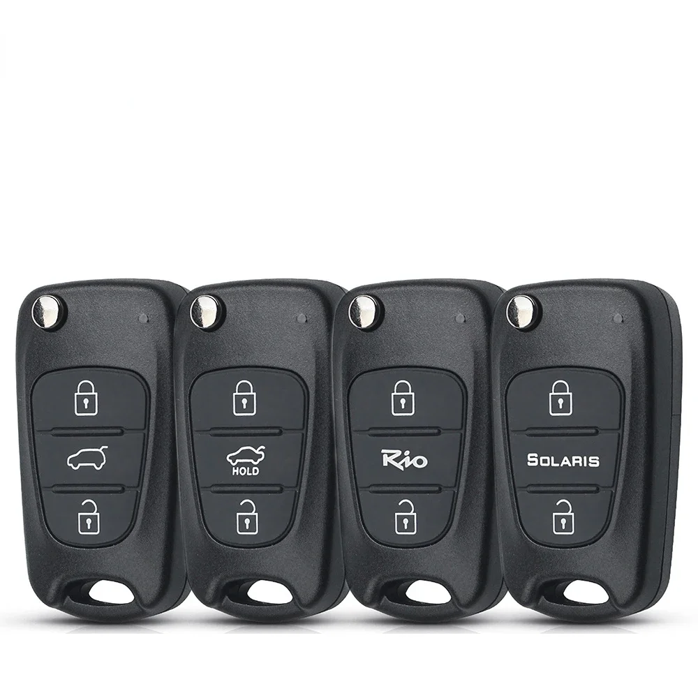 Enhanced Flip Remote Car Key Shell - Blank Case for Kia and Hyundai Vehicles