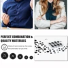 100 Pcs Black Resin Sewing Buttons, Mixed 5 Sizes of Black Buttons Suitable for Sewing Decoration 4-Hole Craft Buttons 3