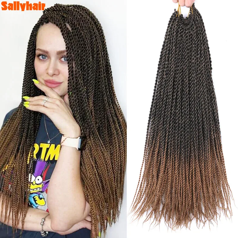 Blonde Senegalese Twist Hair Blue Senegalese Twist Hair Synthetic