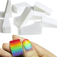 20PCS Nail Sponge White Triangle Soft Sponge Makeup Sponges Wedges for Foundation Gradient Gradient Effect Painting Gel Manicure 2