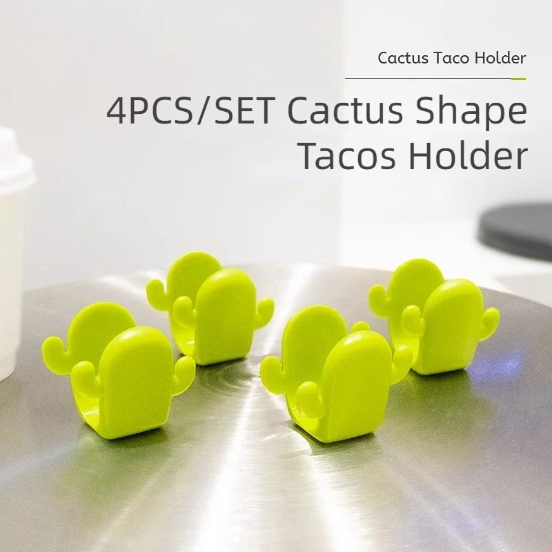 Joie Taco Holder Plastic Taco Holder Rack BPA Free Tortilla Pancake Stand Cactus Shape Sanitary Materials Kitchen Tools