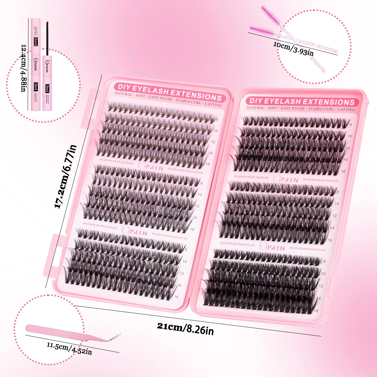 Natural Look Individual Eyelash Extensions Kit for DIY Beginners