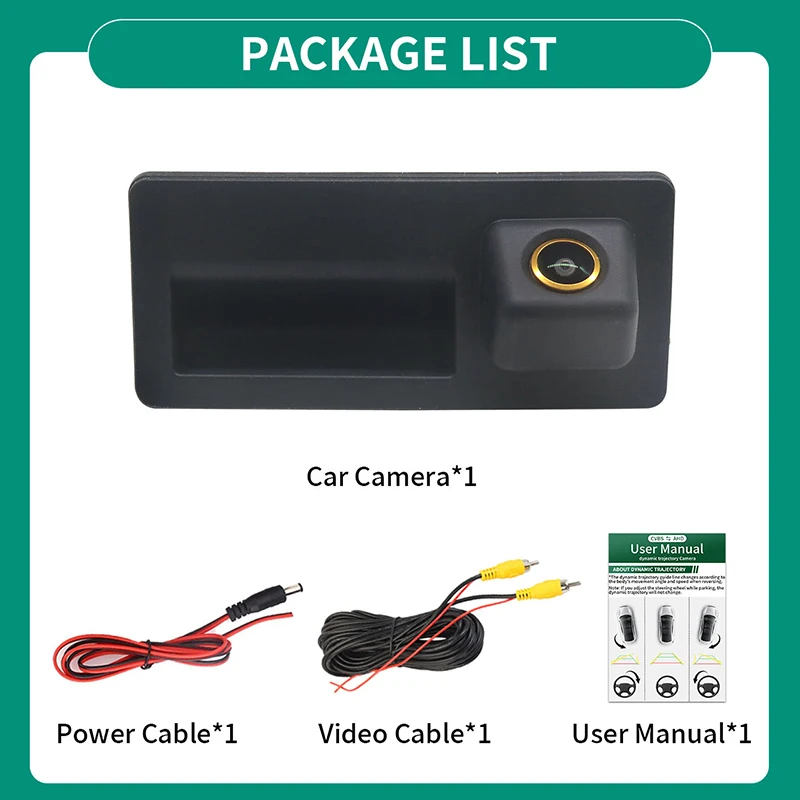폭스바겐 골프 파사트 B7 B6 티구안 제타 MK6 아우디 A3 A4 A5 Q5 A6용 CVBS AHD 다이나믹 트래젝토리 차량 핸들 후방 카메라