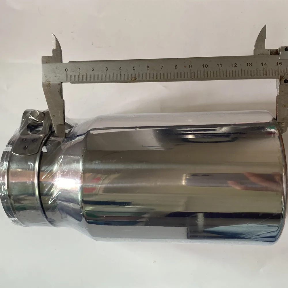 범용 배기 파이프 플랫 엣지 스트레이트 머플러 팁, 76 아웃 101mm, 3 인치