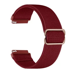 Elastic Nylon Loop Strap, 20mm or 22mm, for 22mm (Wine red)