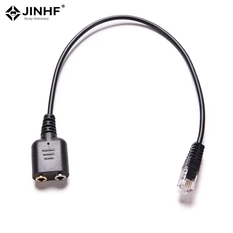 

3.5mm Audio Jack Female To RJ9 Male Plug Adapter Convertor Cable PC MIC Headset Connect Telephone Cable Dual 25cm