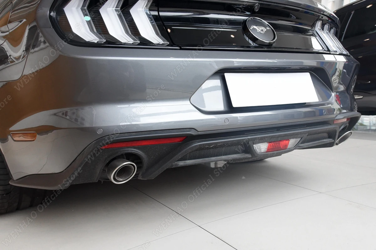 Auto Hinten Stoßstange Diffusor Lip Spoiler Hinten Seite Splitter Schürze  Klappen Für Ford Mustang Turbo-ecoboost Körper Kit Deflektor 2018-2021 -  AliExpress