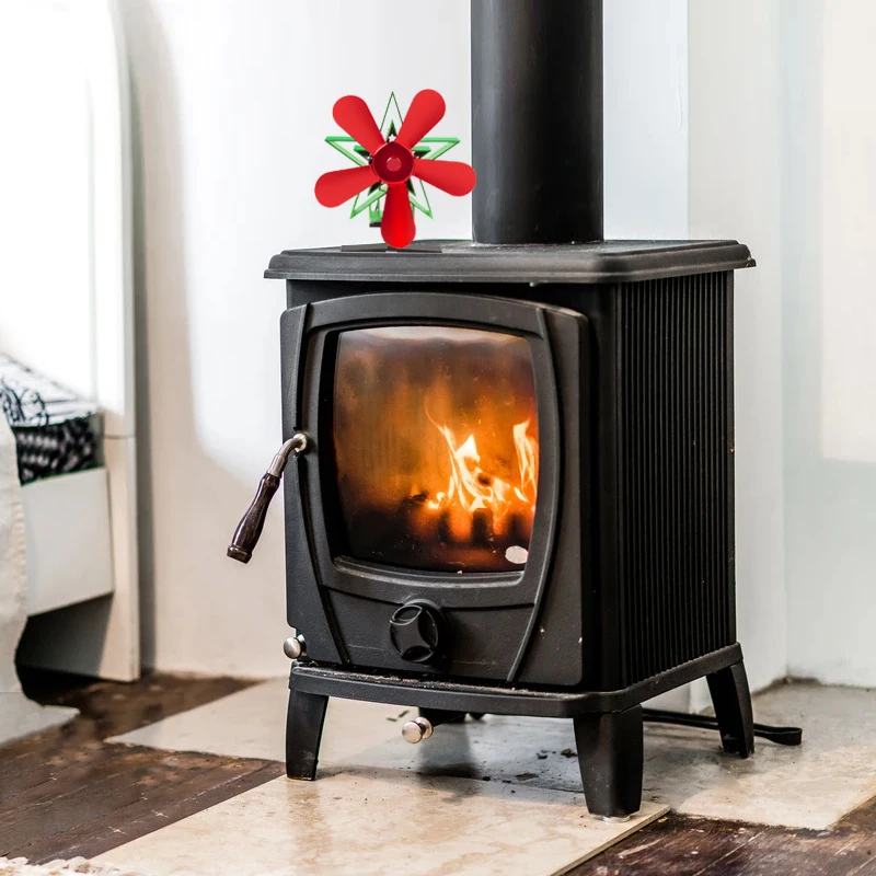 4/5 Blade Heat Powered Stove Fan Log Wood Burner Ecofan Quiet Fan Fireplace  Efficient Heat Distribution Christmas Decoration - AliExpress