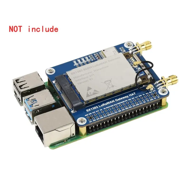 GPS IoT 프로젝트 확장 보드 LoRaWAN 게이트웨이 I2C SPI RPI용 라즈베리 파이 제로 2 W 3 4 모델 B 5용