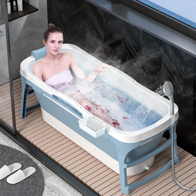 Pieghevole grande vasca da bagno portatile adulti pieghevole corpo intero  confortevole bagno Mobile oversize goditi la vita Banheira bagno GXR25XP -  AliExpress