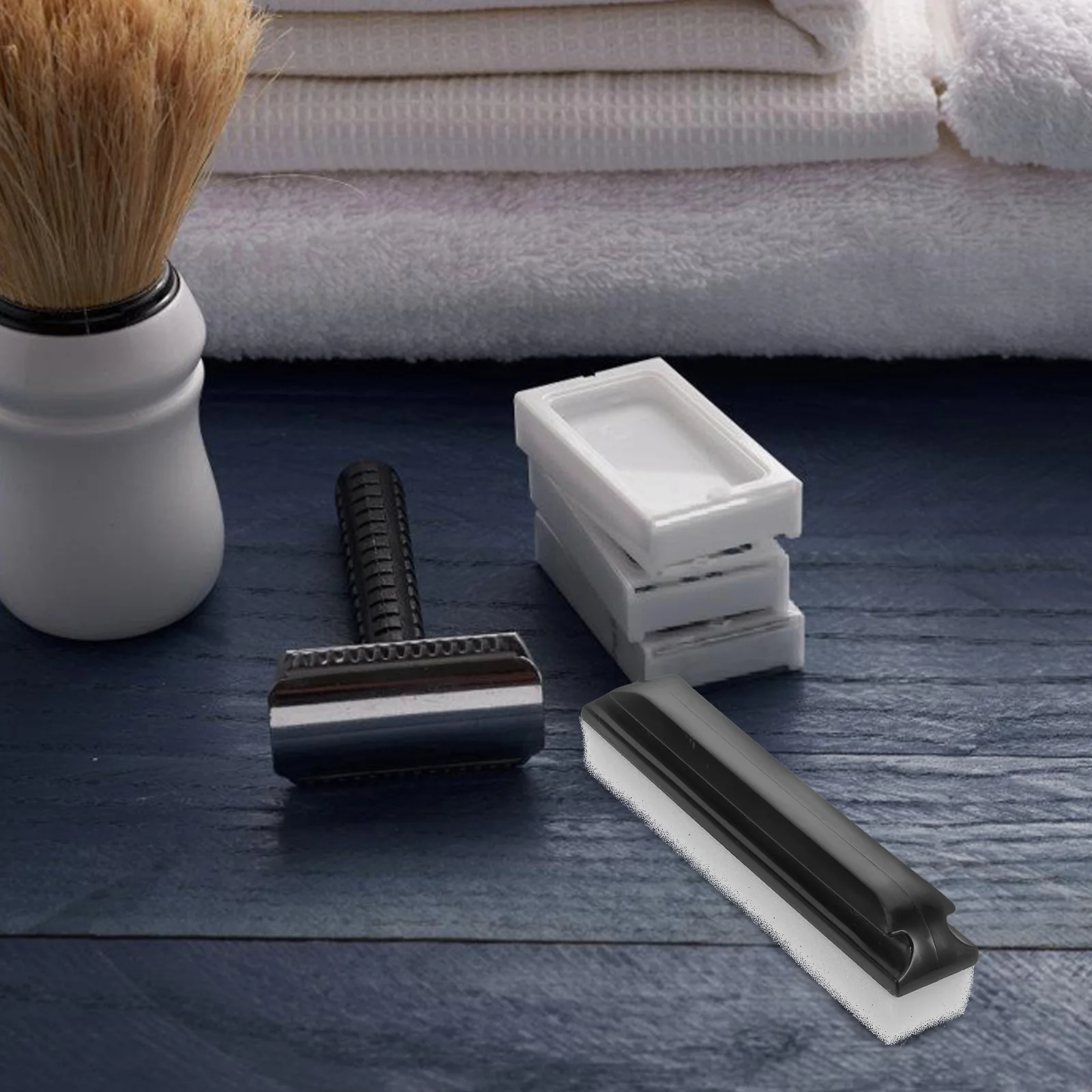 1pc Beard Trimmings Sponge Multifunctional Grooming Tool Reusable Sink Protector Mat Beard Hair Catcher Kit For Men With Brush