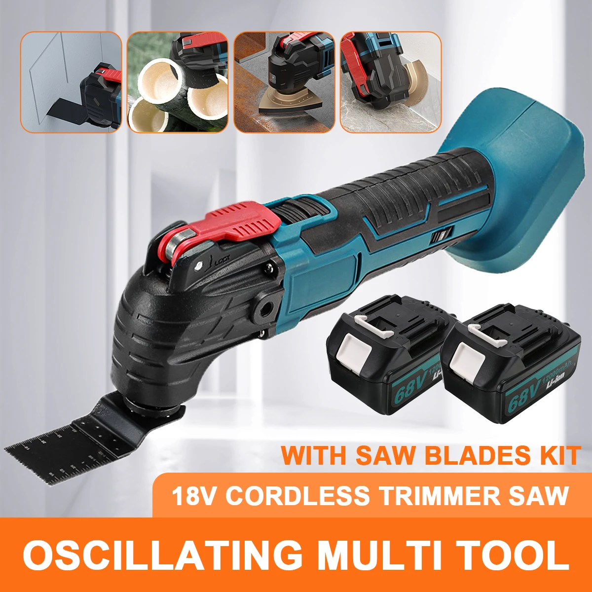 

Electric Machine Multi-function Trimmer Saw Renovator Power Multi-Tool Oscillating Tool For 2 Makita 18V Battery