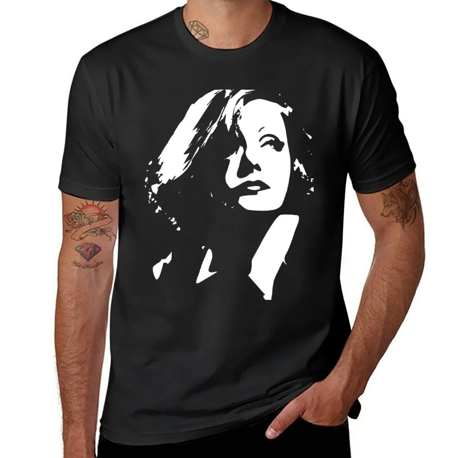 T-Shirt Garbo Blanks Vintage Taglie Forti Maglietta Da Uomo