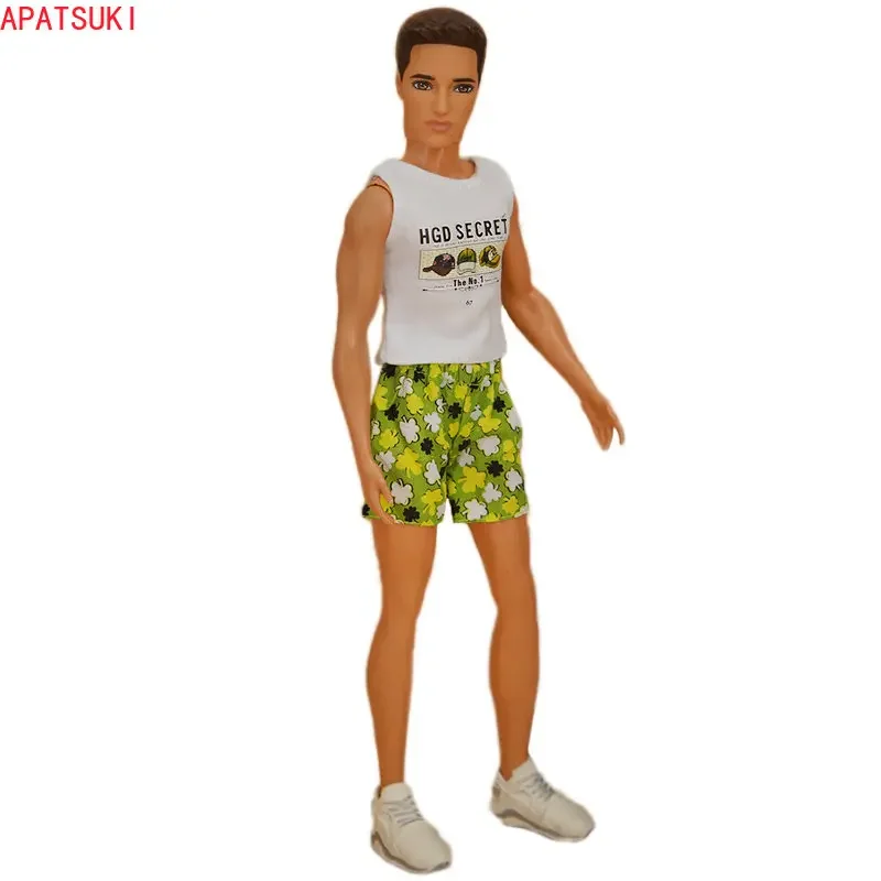 Gilet Bianco Top Farfalla Pantaloni Corti Per Ken Boy Doll Vestiti Di Moda Abiti Per Barbie Boyfriend Ken Dolls Accessori Giocattoli