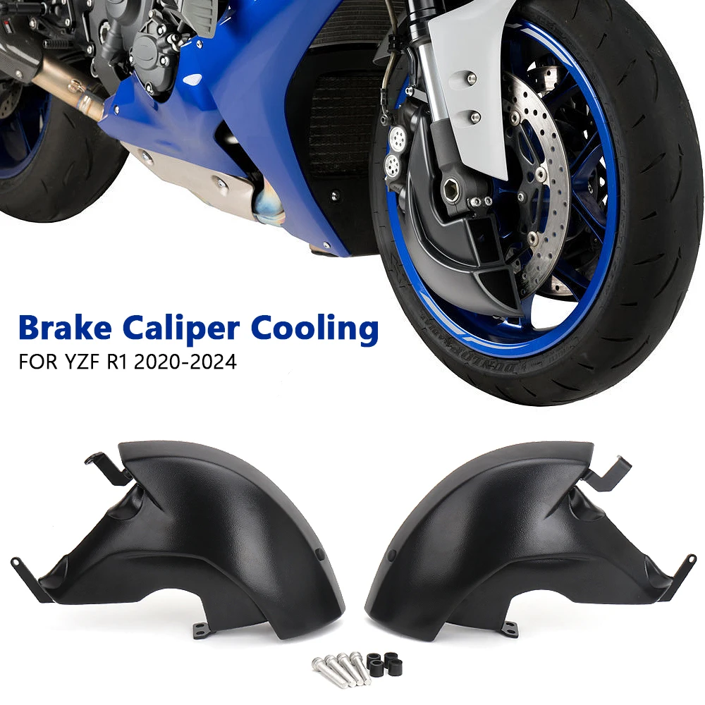

New Brake Disk Cooler Air Duct Side Cover ABS Black Motorcycle For YAMAHA YZF R1 Yzf r1 YZF-R1 2020 2021 2022 2023 2024