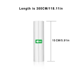 Premium Sous Vide Vacuum Sealer Roll Bags for Food Storage and Preservation (15CM x 300CM)