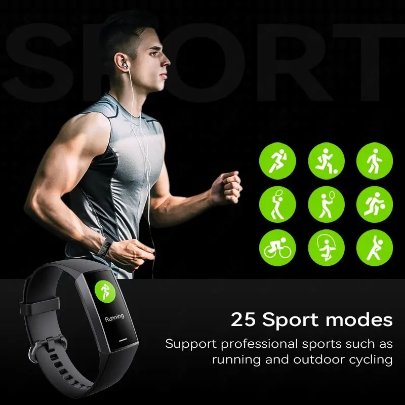 LIGE New Fashion Smartwatch For Men Women Temperature Blood Oxygen Monitoring Bracelet Sport Fitness Waterproof Smartwatch Man
