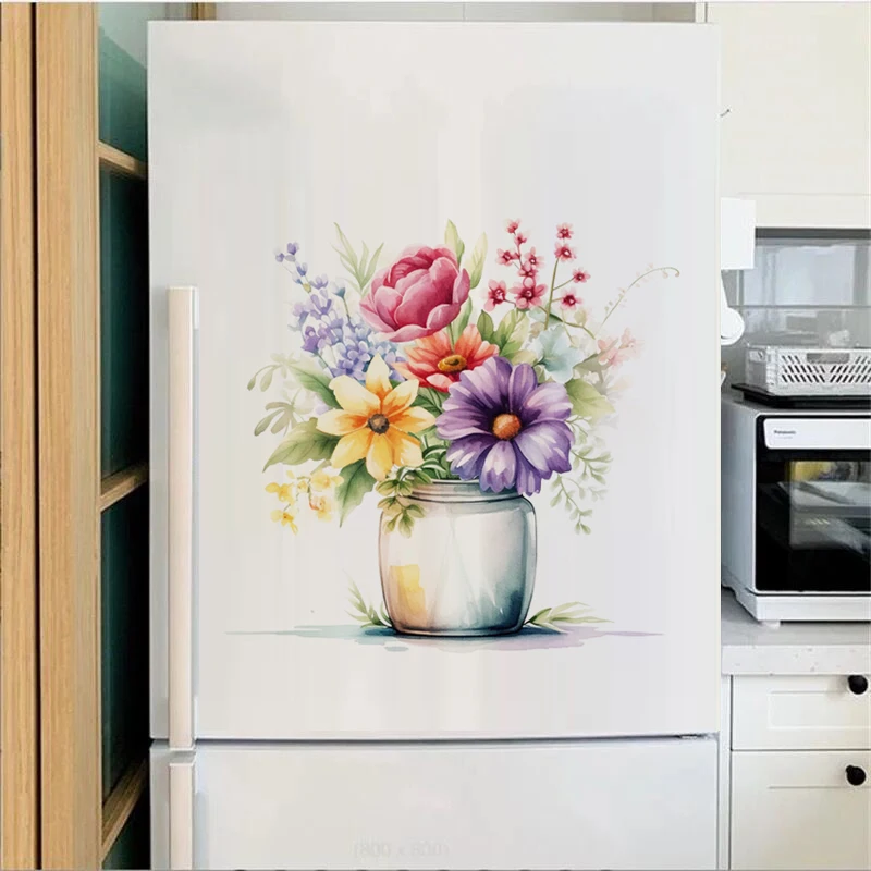 C53# Flowers and plants wall stickers bathroom toilet decoration decals living room cabinets home decoration murals wall stickers,wall sticker
