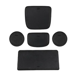 Premium Anti - Slip Car Interior Mats and Cup Holder Cushions (Black)