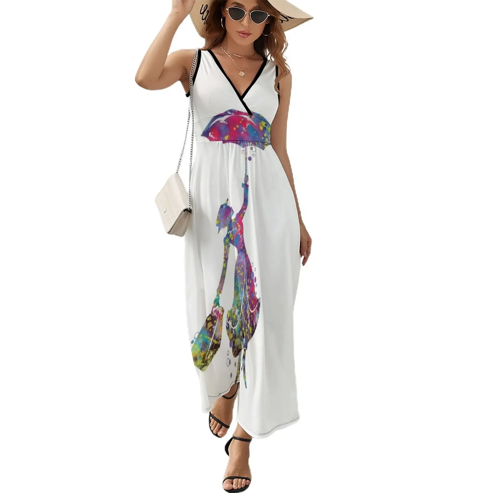 

Mary Poppins Sleeveless Dress evening dress women Elegant gown