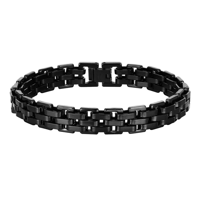 Vnox – Bracelets à maillons épais pour hommes, bracelet à maillons fait à la main en acier inoxydable de 11mm, cadeau Punk doux pour lui