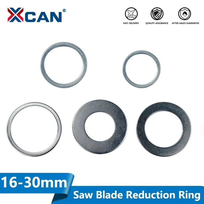 цена XCAN 2pcs 16mm-30mm Circular Saw Blade Reduction Ring TCT Carbide Cutting Disc Conversion Ring Woodworking Tools