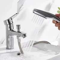 ก๊อกน้ำแบบรูเดียวสำหรับอ่างล้างหน้าในห้องน้ำแบบใช้ได้สองแบบ หัวฝักบัว และก๊อกน้ำผสมน้ำร้อนน้ำเย็นอเนกประสงค์ 2