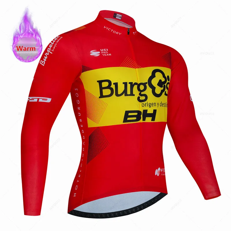 Burgs-Winter Warm Thermal Fleece Cycling Clothes Set Bicycle Jersey Sports Riding MTB Bike Clothing BH, cycling jersey, cycling suit, cycling jersey set