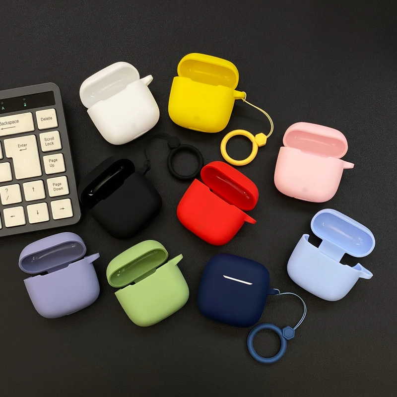 

For Huawei FreeBuds SE2 Case Solid Color Silicone Shockproof Bluetooth Earphone Cover Freebuds SE2 Headphone Box With Strap