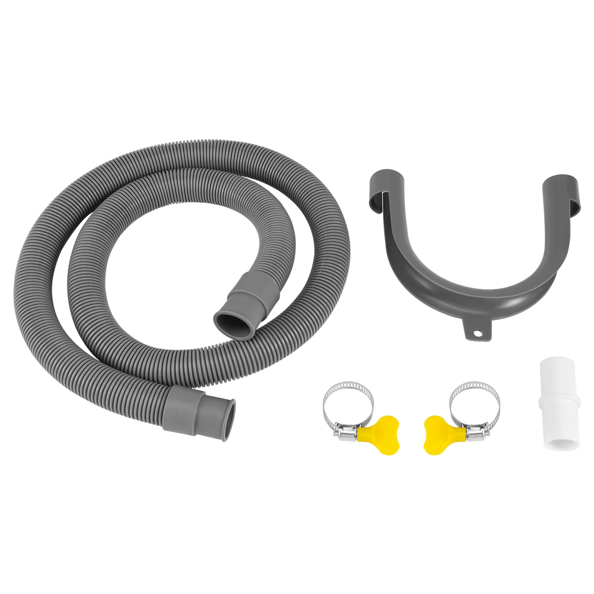 Drain Hose Extension Set Universal Washing Machine Hose 1M, Include Bracket Connector and Clamps Drain Hoses HOT