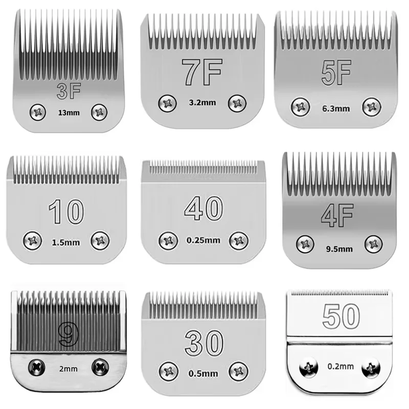 Pet Dog Clipper Blade 3F 4F 5F 7F 9# 10# 30# 40# 50# Fit Most Andis,Oster A5,wahl km Clippers barber hair clipper blade,pet grooming clipper