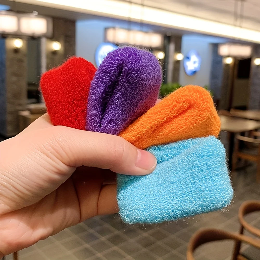 12 Stück große, dehnbare, dicke Haargummis für alle Haartypen, nahtlose Frottee-Gummibänder, Pferdeschwanzhalter, Haar-Accessoires, keine Beschädigung – Detail 5