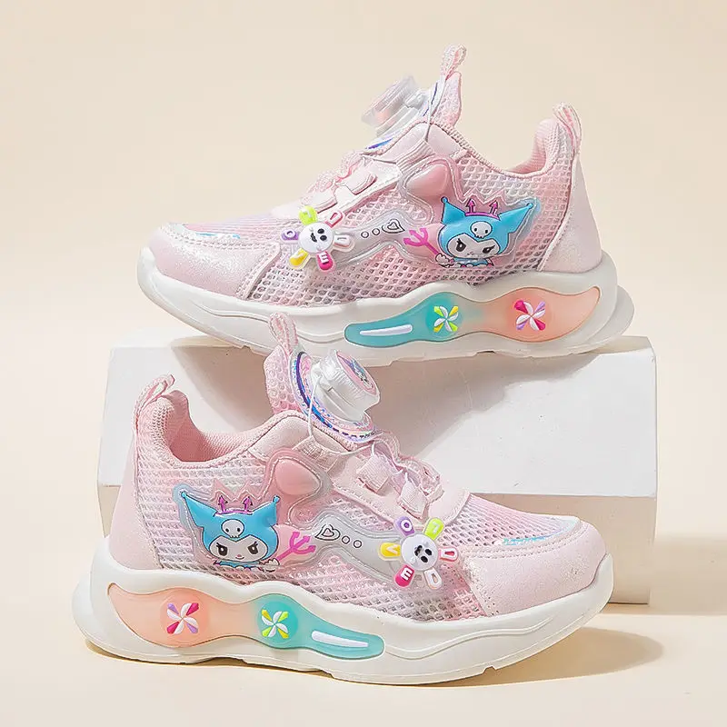 

Kuromi Girl Sneakers Sanrio Kawaii Anime Mesh Shoes Summer Sweet Cute Cartoon Breathable Kids Sports Shoes Tide Gift for Kids