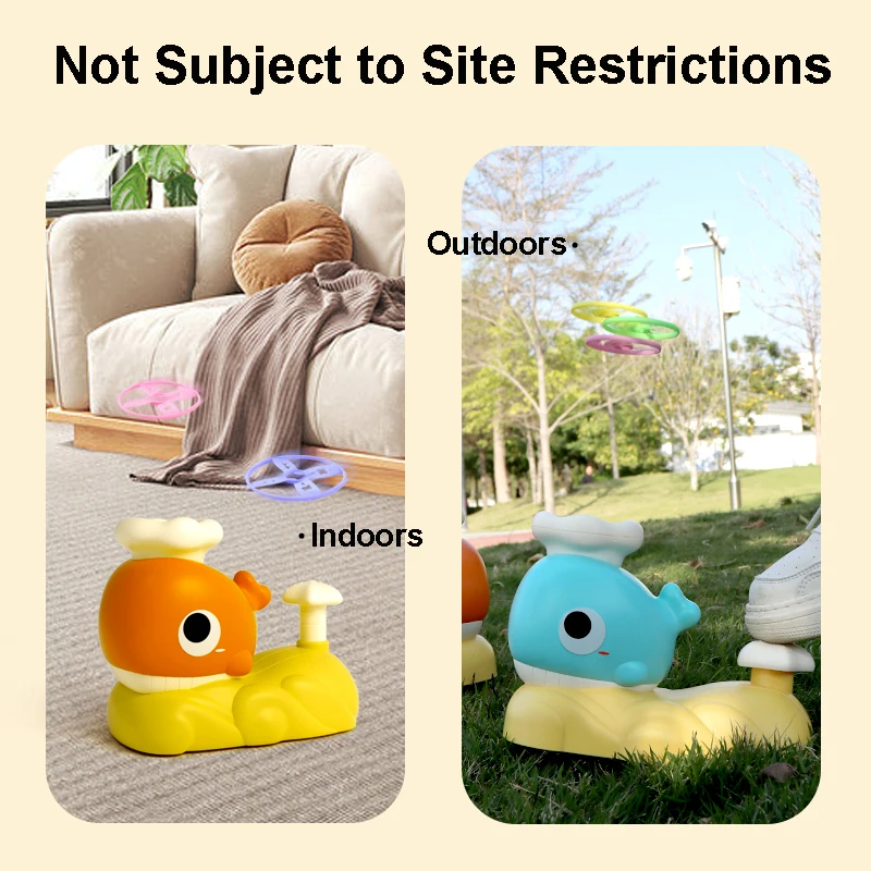 ABS Outdoor Rocket Flying Disc Foot Launcher Toy for Kids