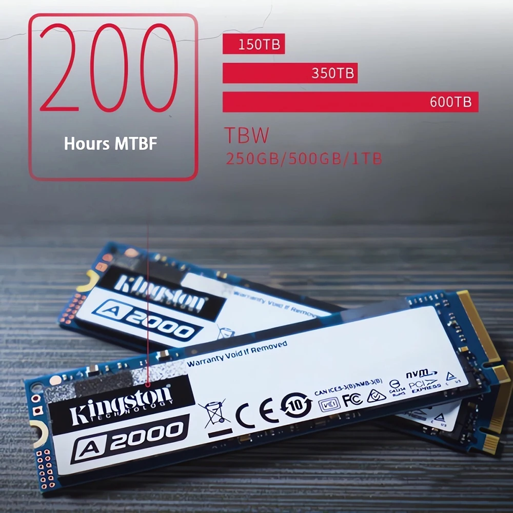 Kingston-disco Rígido Interno Ssd Nvme Pcie M.2 2280 250gb 500gb Também Unidade de Estado Sólido para pc Notebook Desktop - Imagem 2