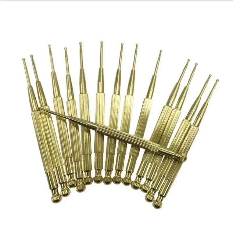 Pen Double Headed Spring Ear Care Tool Point Probe Facial Reflexology Massage Tool Retractable Acupuncture Pen Massager for Face