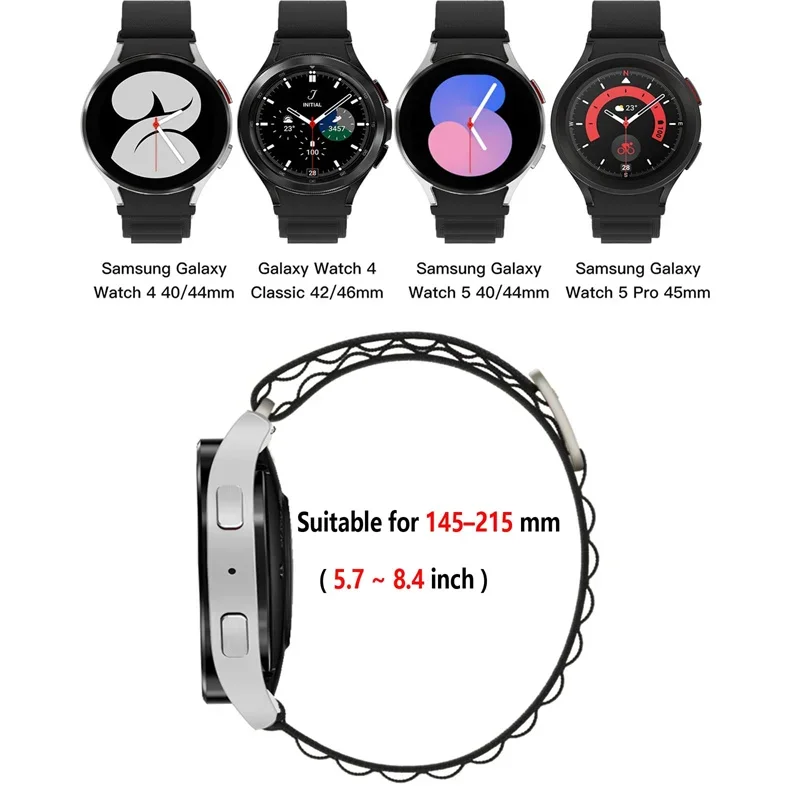 Alpine Loop Nylon Sport Band with G-hook Closure - No-Gap Design