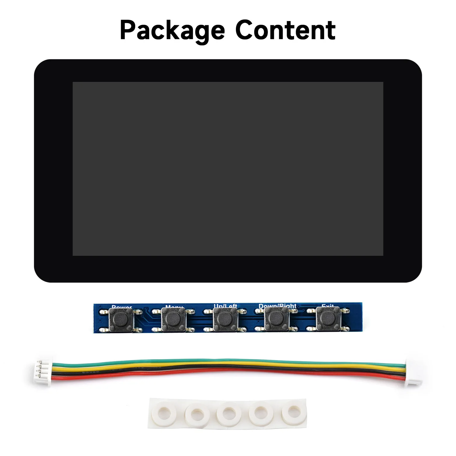 

Набор сенсорных дисплеев Waveshare 7 дюймов для Raspberry Pi Zero, с плата расширения IPS, 1024 × 600, порт USB 2,0 × 2, 5 В